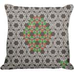 Salmon Green Patterned Lilies Cushion - 50CM X 50CM