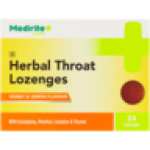 Honey & Lemon Flavour Herbal Throat Lozenges 24 Pack