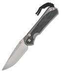Large Sebenza 31 Black Canvas Micarta Glass Blasted Magnacut L31-1652