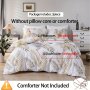 3pcs Soft 100% Polyester Duvet Cover Set Golden Bronzer Leaf Print Pillowcase Duvet Cover Combo No Filling + Perfect Choice For Bedroom And Guest Room Decor