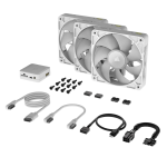 Rx Rgb Series Icue Link RX120 Rgb White 120MM Fan Triple PACK-CO-9051022-WW