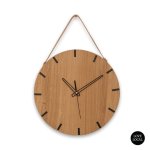 Liam Wall Clock Clear Varnish - 300 Mm Black Sleek