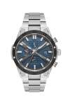 Mens Stainless Steel Dual Time Watch