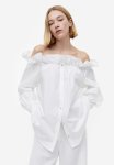 Off-the-shoulder Blouse - White