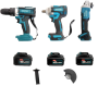 The Power Tool Set Includes Impact Wrench Drill Bit And Angle Grinder