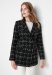 Tweed Regular Blazer - Black
