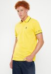 Polo Men Tipped Logo Pique Golfer - Mustard