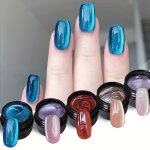 CAT Eye Gel Nail Polish Sparkly Glass Bead Effect Magnetic Soak Off Uv Gel For Manicure Long-lasting Nail Art Gel With Multi-col