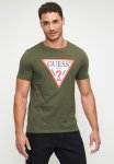 Guess Cn Ss Original Logo Tee - Olive Morning