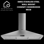 Smeg Stainless Steel Wall Mount Chimney Cookerhood - 90CM