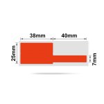 NB247 - - B1 B21 B3S B4 - 25X78MM - 100 Red Cable Labels