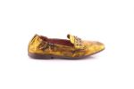 Women's Gold Leather Ballerina Loafer