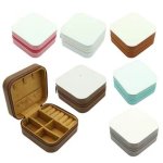 Sublimation : Pu Leather Jewelry Box For Sublimation 10 By 10 By 5CM