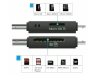 Tuff-Luv 3 In 1 Usb-c/usb-a And Micro-usb Card Reader For Sd/micro Sd And Tf Cards - Black