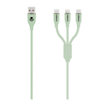 Volkano Flexi Series 3-IN-1 Charging Cable - Green