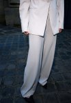 Straight Trousers - Beige & Grey