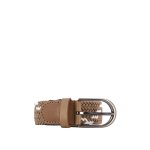 Two-tone Woven Belt -beige white