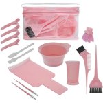 Hair Colourist & Tint Tool Kit Pink 15 Pieces