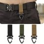 1pc Tactical Gear Clip Nylon Key Ring Holder Outdoor Hiking Hook Buckle Military Utility Hanger Compatible