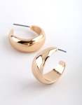 Goldair Gold Small Rounded Hoop Earrings