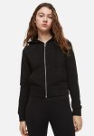 Fitted Zip-through Hoodie - Black