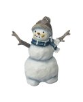 Glitter Snowman With Feet 6X9.5X10.5CM