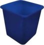 16.5 Litre Square Waste Bin Blue 5 Pack
