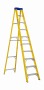 10 Step Single Sided Partial Fibre-glass Ladder
