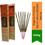 Organic Incense Myrrh_mirra Nature - 8 Sticks 1H Duration - 12 X 20G Box