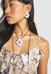 Orchid Statement Rope Detail Necklace - Purple