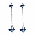 Herjewellery Amara 925 Sterling Silver Earrings With Swarovski Crystal
