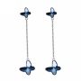 Herjewellery Amara 925 Sterling Silver Earrings With Swarovski Crystal