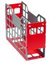 Fellowes Bankers Box Plastic Containers Slatted Econo Container - Red 4PK