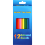 Bright Colours Coloured Pencils 12-PACK