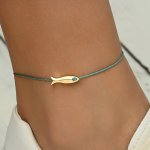 1PC Women's Dainty Fish Shape Adjustable Anklet Beach Vacation Party Everyday Accessory Minimalist Style Fashion Jewelry