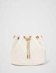 Dahlia Drawstring Pleat Bucket Bag - 0 Ivory