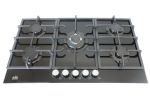 Alva 90CM Black 4 Burner Glass Gas Hob - GDH201