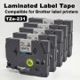 5PCS Brother P-touch TZE-231 Black On White Label Tape 0.47" X 26.2FT - Compatible With PT-D200/PT-1280/PT-1290/PT-E100B/PT-E100/PT-1010/PT-1230PCS/PT-D210/PT-P300BT/PT-E200/PT-E200 Kt /PT-1100CH Printers