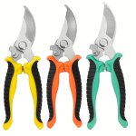 1PC Garden Pruning Shears Branch Scissors Stainless Steel Fruit Scissors Multi-functional Branch Shears Garden Scissors Anti-ski