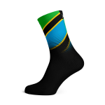 Tanzania Flag Socks - XL Black