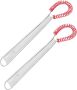 2 Piece Stainless Steel Kitchen Spiral Whisks Manual Handheld Egg Beaters