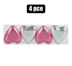 Sweet Choc Rp 4PC Foil Heart Actate T