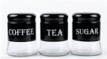 3-PIECE Premium Kitchen Canister Set - Airtight Tea Coffee & Sugar Storage