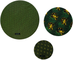 Food Cover Shweshwe - Green 3 Pack