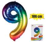 Balloon Helium Foil Rainbow 9 106CM F-04 Marketplace Brits Bros