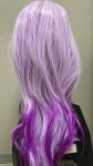 Extra Long Lavender & White Wig