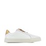 Floral Step Sneaker -white/gold