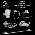 Orion. Orion Chrome Bathroom Fittings - 6 Piece Set