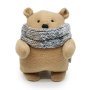 Winter Bear In Tweed Scarf