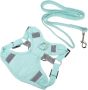Reflective Harness And Traction Rope Set Lightweight Chest Strap Vest Blu